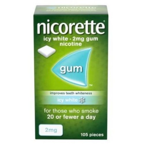 Nicorette Icy White Flavour Gum 2mg - 105 Pcs