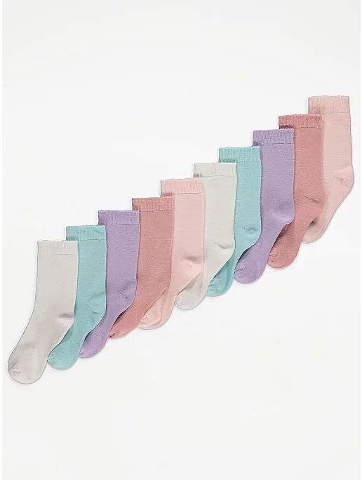 George Pastel Plain Cotton Socks