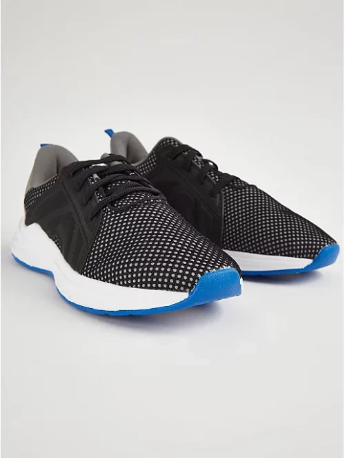 George Black Lace Up Mesh Trainers - Joggers