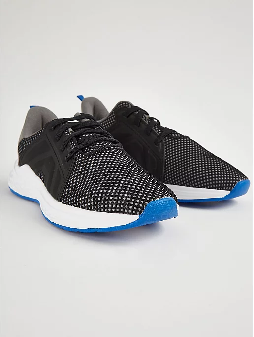 George Black Lace Up Mesh Trainers - Joggers