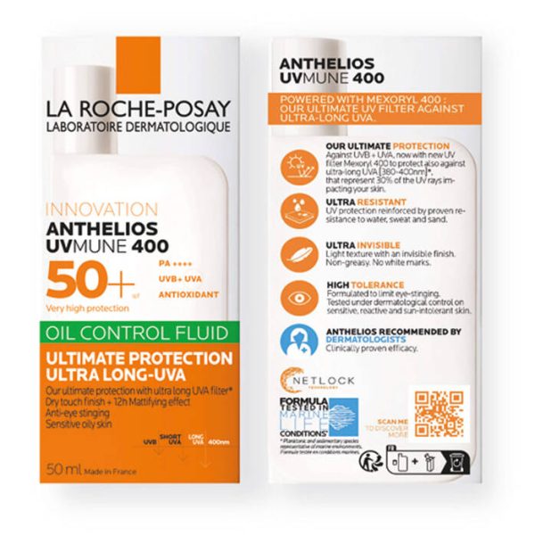 La Roche-Posay ANTHELIOS UVMUNE 400 Oil Control Invisible Fluid SPF50+ - 50ml
