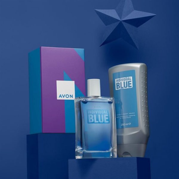 individual blue set Avon Perfume Individual Blue for Him Giftset